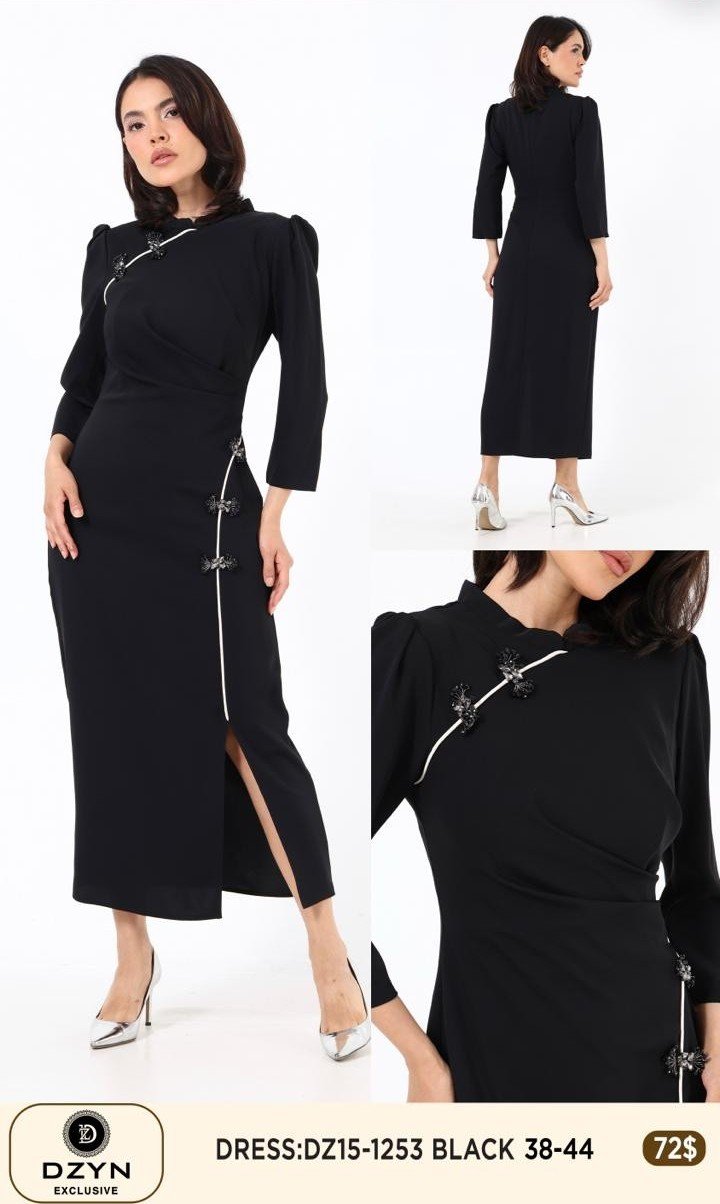 Платье DZYN EXCLUSIVE (Черный, модель DZ15-1253) оптом