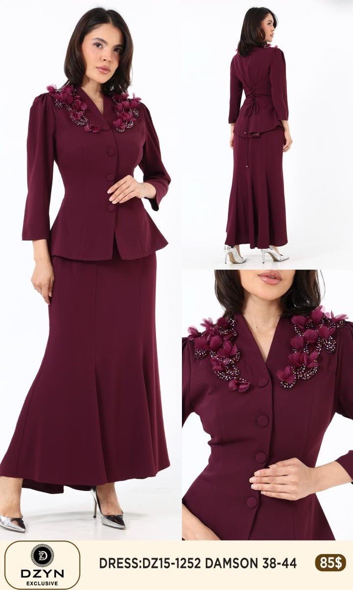 Платье DZYN EXCLUSIVE (DZYN DAMSON, модель DZ15-1252) оптом