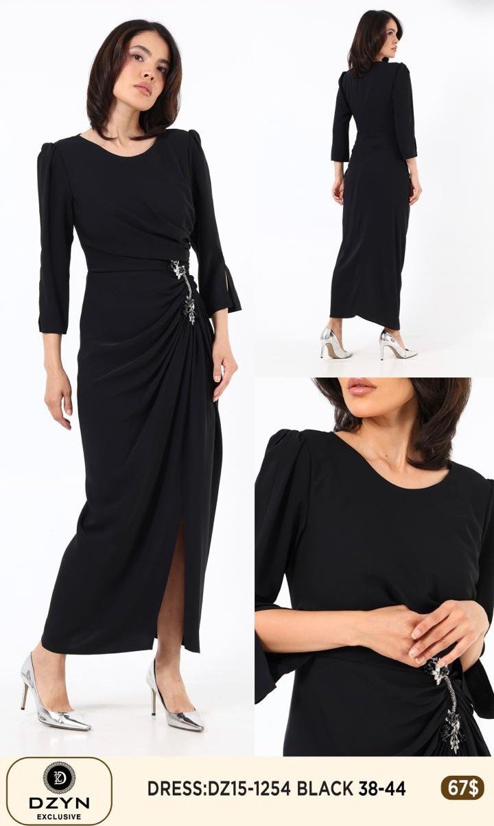 Платье DZYN EXCLUSIVE (Черный, модель DZ15-1254) оптом