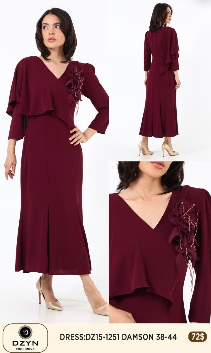 Платье DZYN EXCLUSIVE (DZYN DAMSON, модель DZ15-1251) оптом