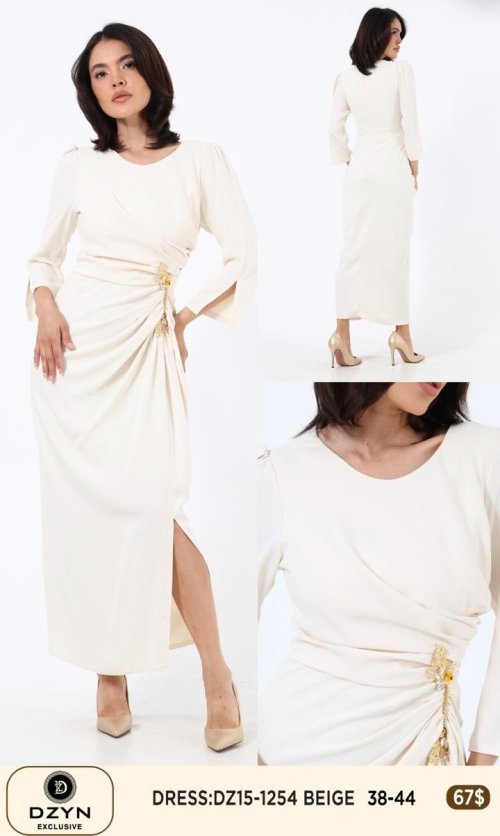 Платье DZYN EXCLUSIVE (Бежевый, модель DZ15-1254) оптом