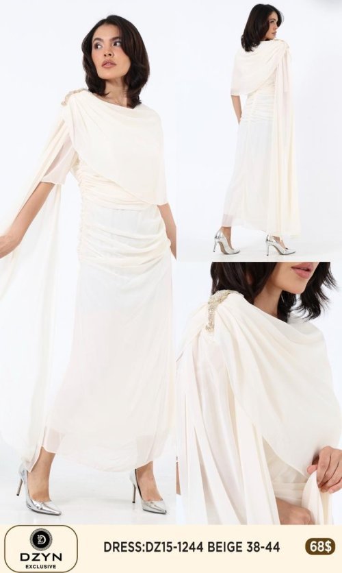 Платье DZYN EXCLUSIVE (Бежевый, модель DZ15-1244) оптом