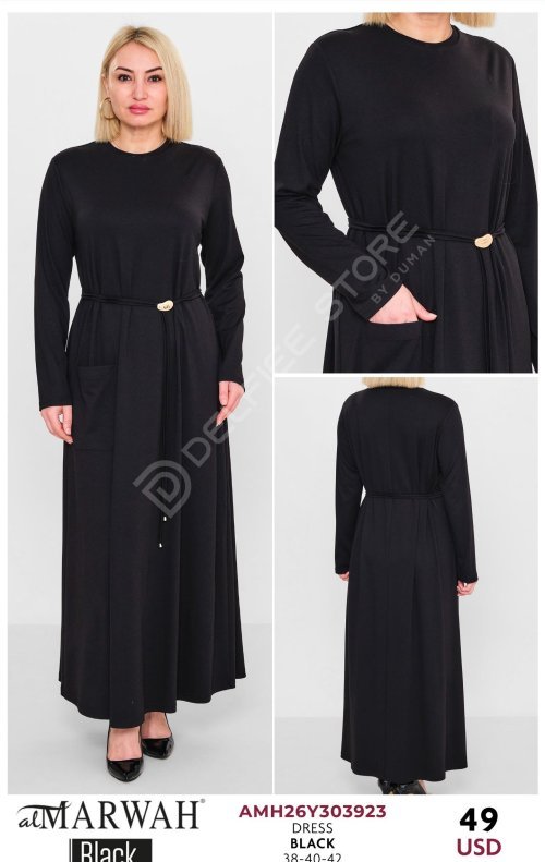 Платье Al Marwah (Черный, модель AMH26Y303923) оптом