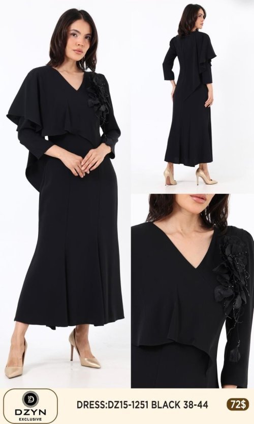 Платье DZYN EXCLUSIVE (Черный, модель DZ15-1251) оптом