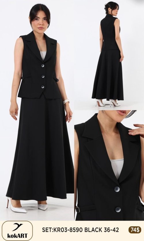 Костюмы и комплекты KOKART (Черный, модель KR03-8590) оптом