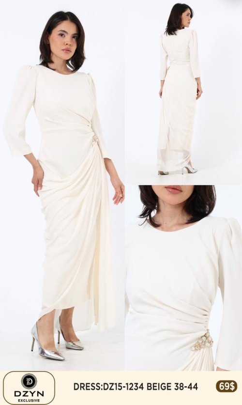 Платье DZYN EXCLUSIVE (Бежевый, модель DZ15-1234) оптом