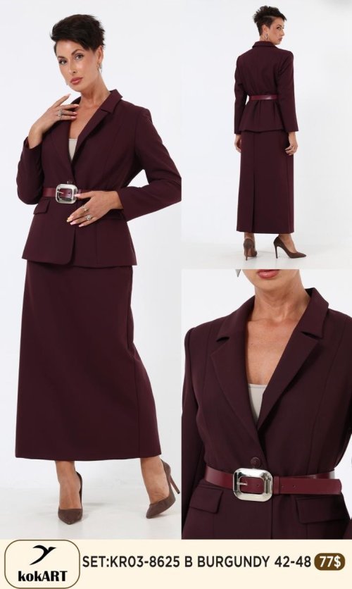 Костюмы и комплекты KOKART (Бордовый, модель KR03-8625) оптом