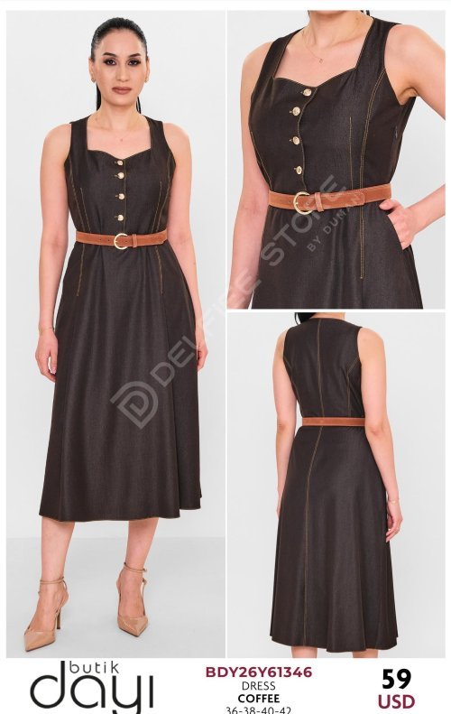 Платье BUTIK DAYI (Коричневый, модель BDY26Y61346) оптом