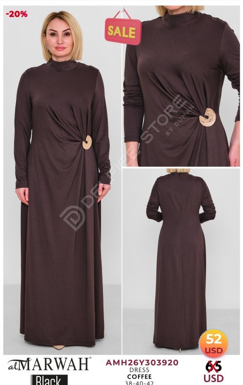 Платье Al Marwah (Коричневый, модель AMH26Y303920) оптом