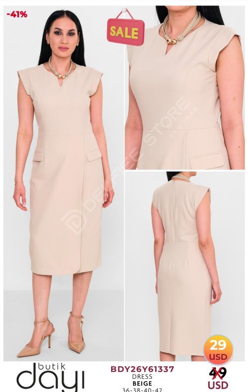 Платье BUTIK DAYI (Бежевый, модель BDY26Y61337) оптом