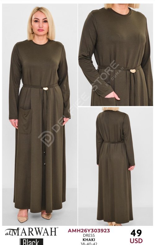 Платье Al Marwah (Оливковый, модель AMH26Y303923) оптом
