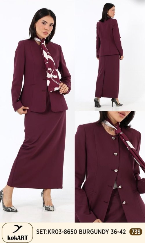 Костюмы и комплекты KOKART (Бордовый, модель KR03-8650) оптом