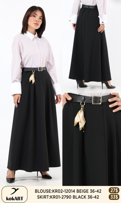 Юбка KOKART (Черный, модель KR01-2790) оптом