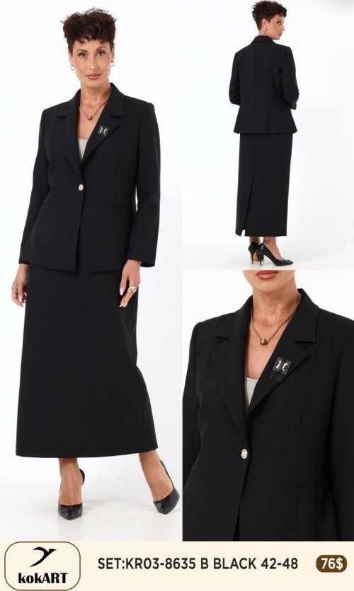 Костюмы и комплекты KOKART (Черный, модель KR03-8635) оптом
