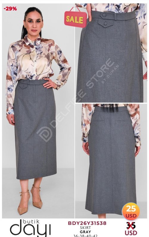 Юбка BUTIK DAYI (Серый, модель BDY26Y31538) оптом