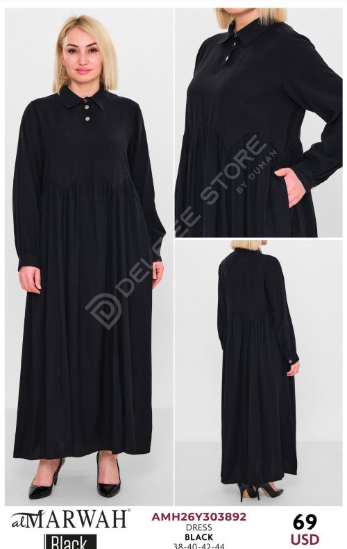 Платье Al Marwah (Черный, модель AMH26Y303892) оптом