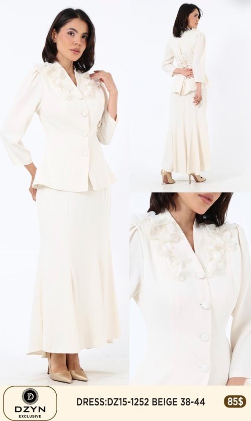 Платье DZYN EXCLUSIVE (Бежевый, модель DZ15-1252) оптом