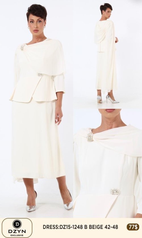 Платье DZYN EXCLUSIVE (Бежевый, модель DZ15-1248) оптом
