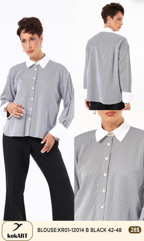Блузка KOKART (Черный, модель KR01-12014) оптом