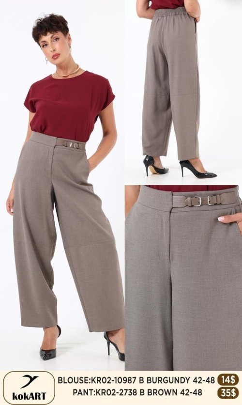 Блузка KOKART (Бордовый, модель KR02-10987) оптом