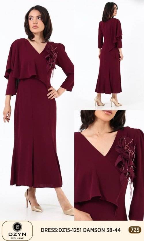 Платье DZYN EXCLUSIVE (DZYN DAMSON, модель DZ15-1251) оптом
