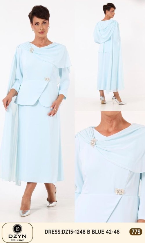 Платье DZYN EXCLUSIVE (Синий, модель DZ15-1248) оптом