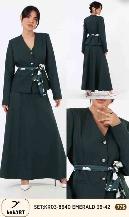 Костюмы и комплекты KOKART (Изумрудный, модель KR03-8640) оптом