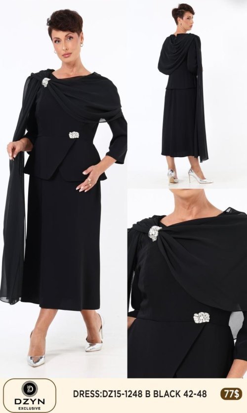 Платье DZYN EXCLUSIVE (Черный, модель DZ15-1248) оптом