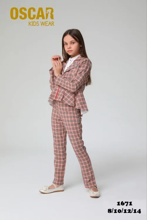 Платье OSKAR (Pembe- sarı - gri, модель 2977-26-DRS-0007) оптом