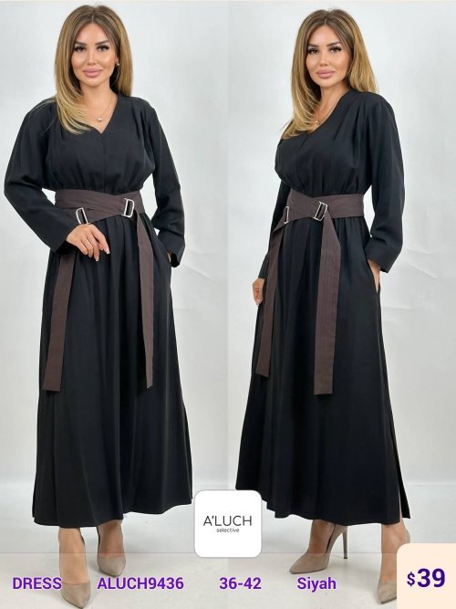 Платье A'LUCH (Черный, модель ALUCH9436) оптом