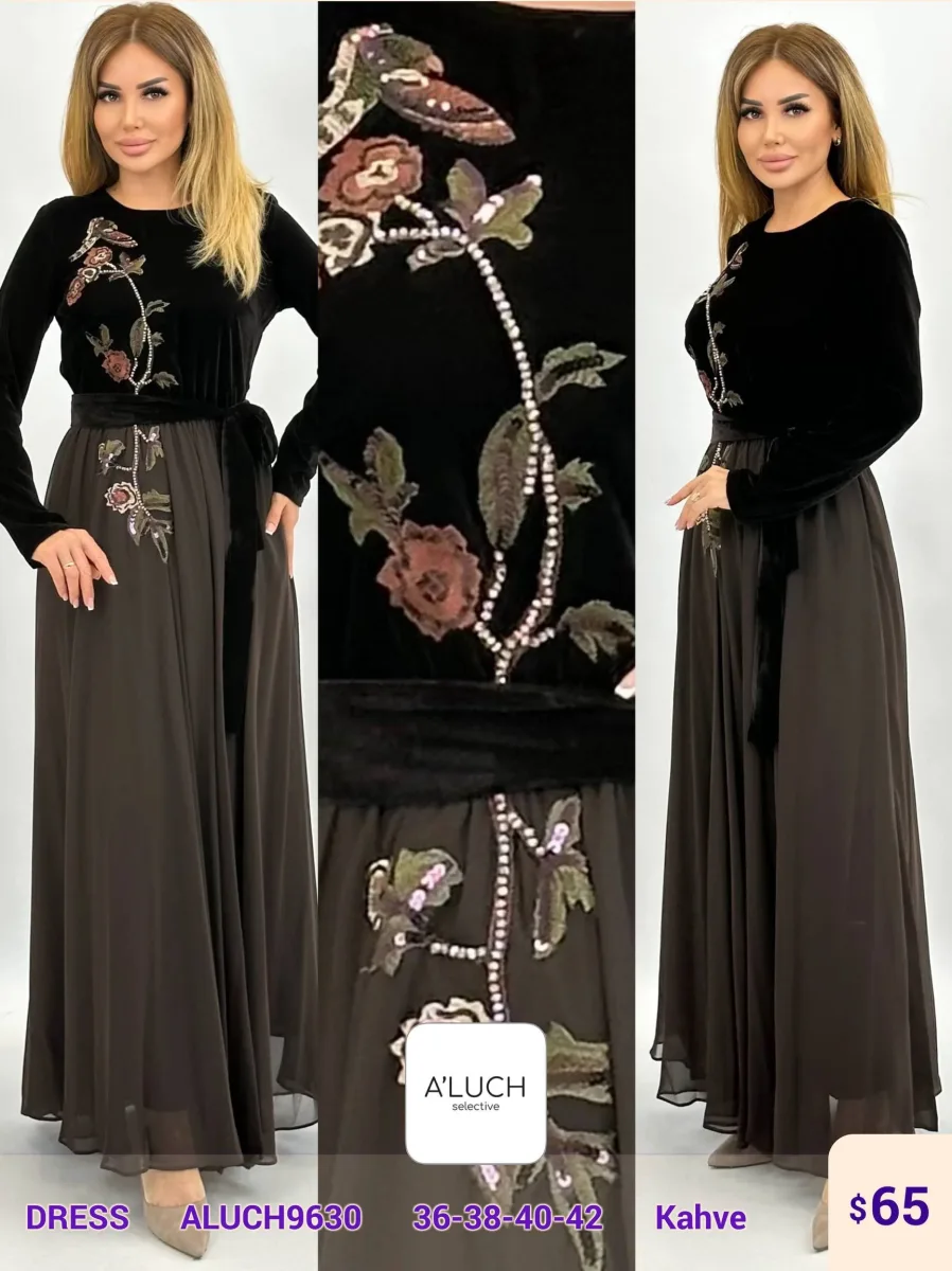 Платье A'LUCH (Brown, модель ALUCH9630) оптом