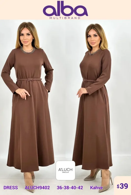 Платье A'LUCH (Brown, модель ALUCH9402) оптом