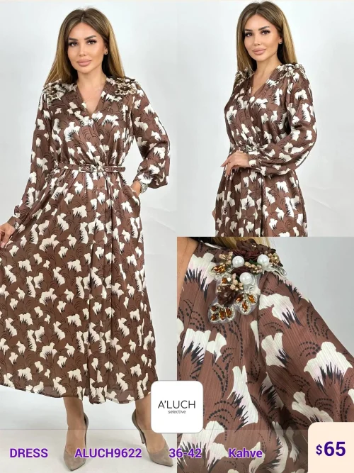 Платье A'LUCH (Brown, модель ALUCH9622) оптом
