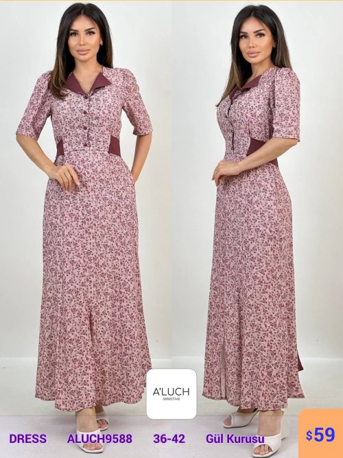 Платье A'LUCH (Розовый, модель ALUCH9588) оптом