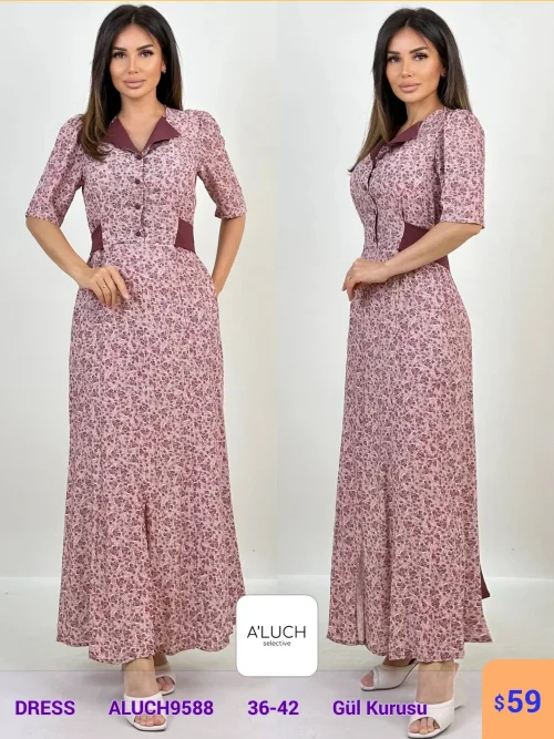 Платье A'LUCH (Розовый, модель ALUCH9588) оптом