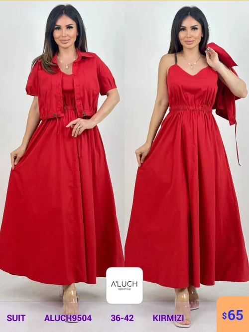 Костюм A'LUCH (Красный, модель ALUCH9504) оптом