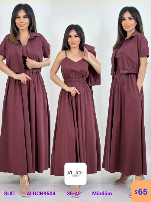 Костюм A'LUCH (Сливовый, модель ALUCH9504) оптом