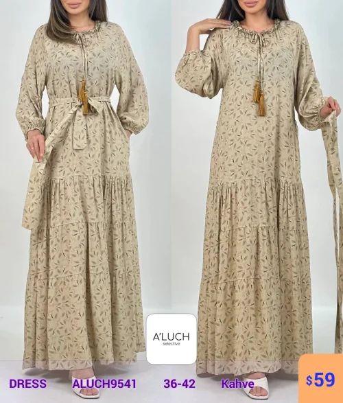 Платье A'LUCH (Коричневый, модель ALUCH9541) оптом