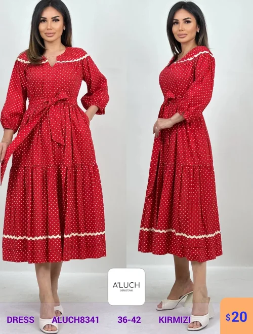Платье A'LUCH (Красный, модель ALUCH8341) оптом