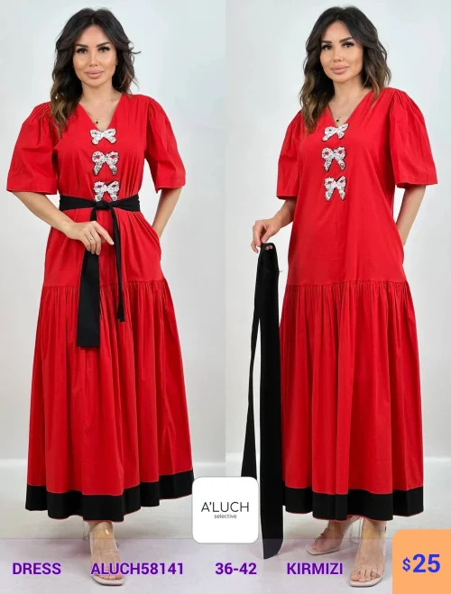 Платье A'LUCH (Красный, модель ALUCH58141) оптом
