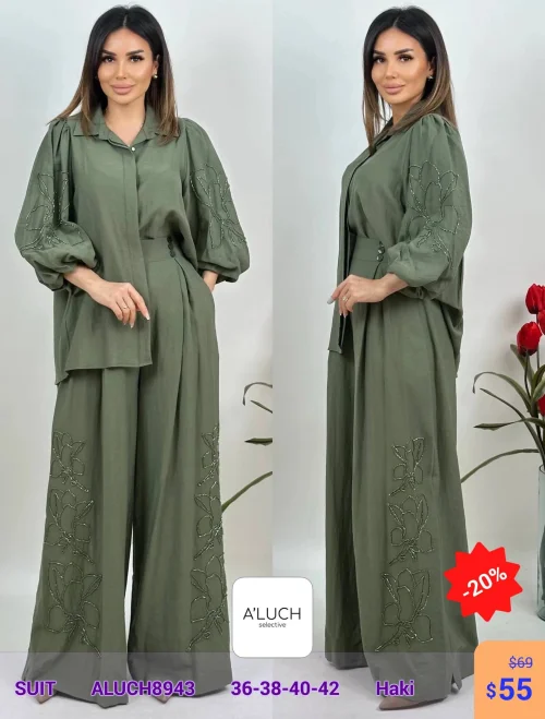 Костюм A'LUCH (Оливковый, модель ALUCH8943) оптом