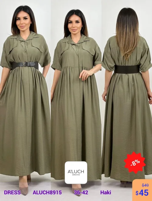 Платье A'LUCH (Оливковый, модель ALUCH8915) оптом