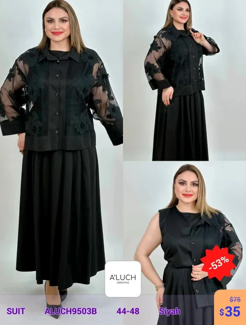 Костюм A'LUCH (Черный, модель ALUCH9503B) оптом