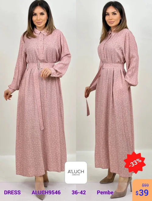 Платье A'LUCH (Розовый, модель ALUCH9546) оптом