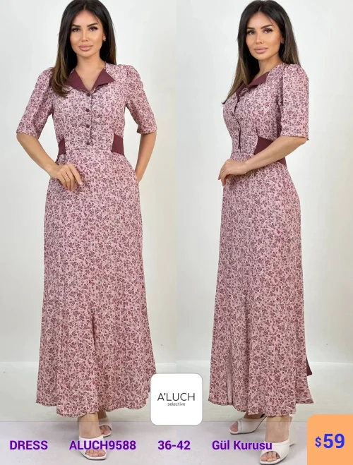 Платье A'LUCH (Розовый, модель ALUCH9588) оптом