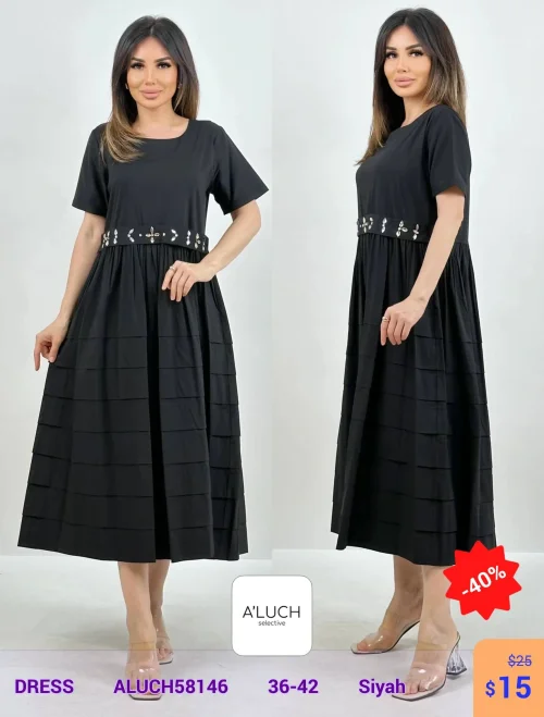 Платье A'LUCH (Черный, модель ALUCH58146) оптом