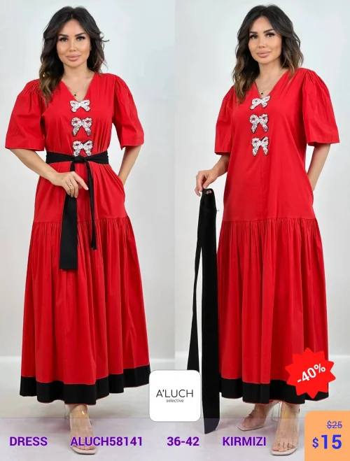 Платье A'LUCH (Красный, модель ALUCH58141) оптом