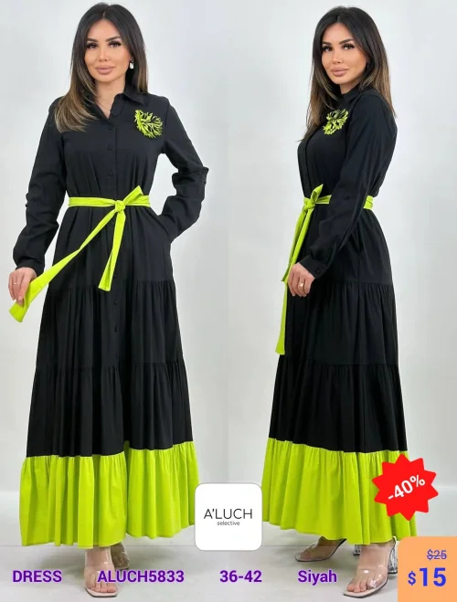 Платье A'LUCH (Черный, модель ALUCH5833) оптом