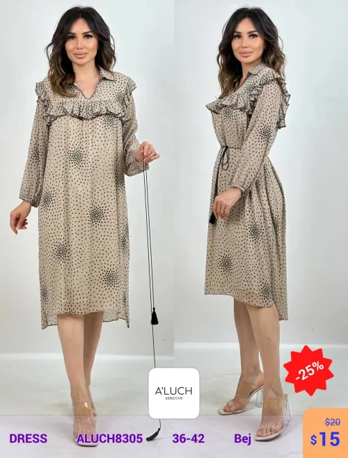 Платье A'LUCH (Бежевый, модель ALUCH8305) оптом