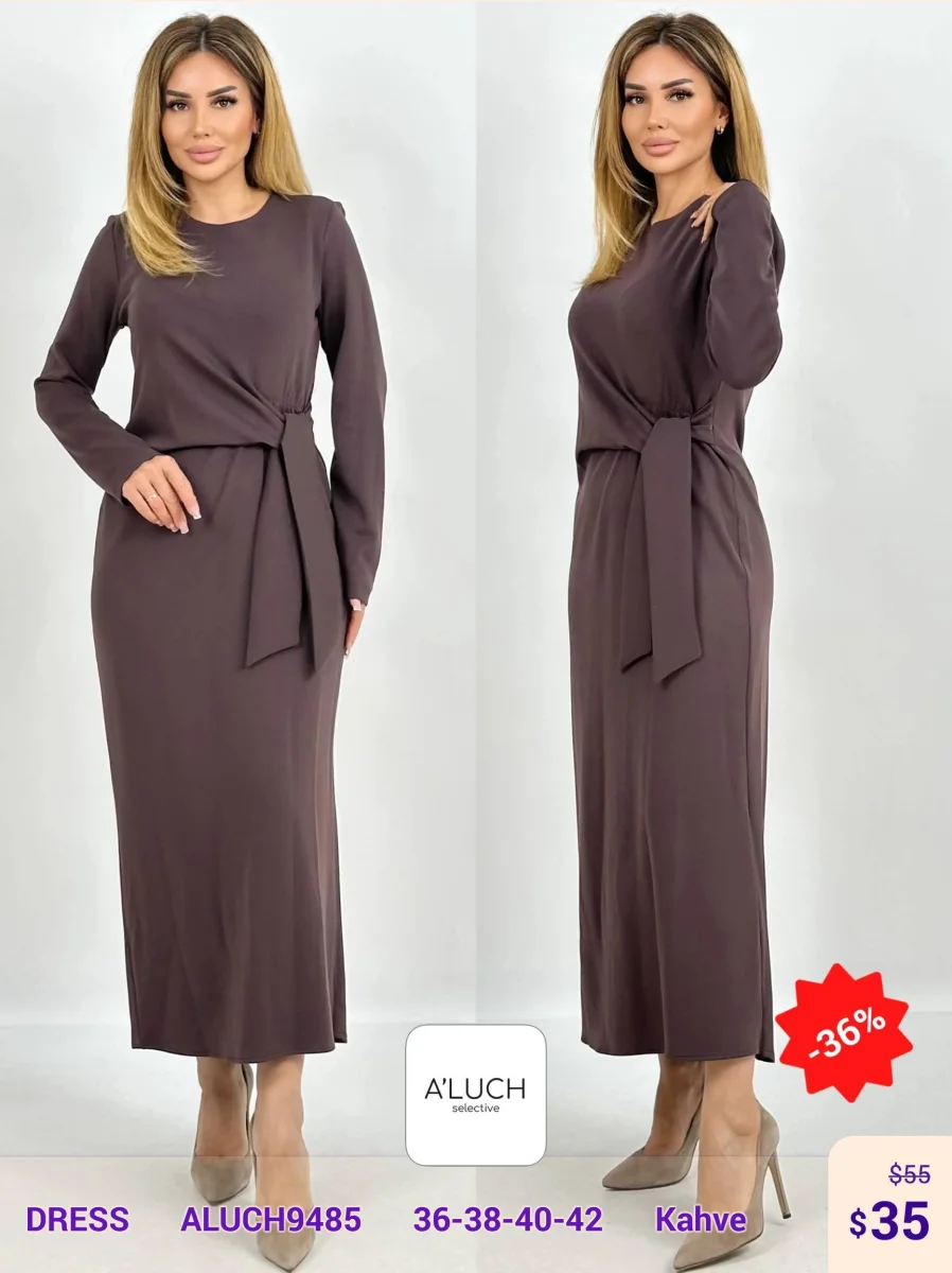 Платье A'LUCH (Brown, модель ALUCH9485) оптом